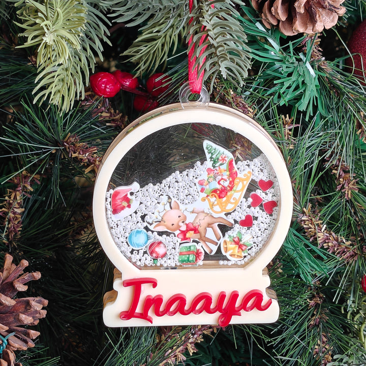 Holiday Reindeer Shaker Ornament