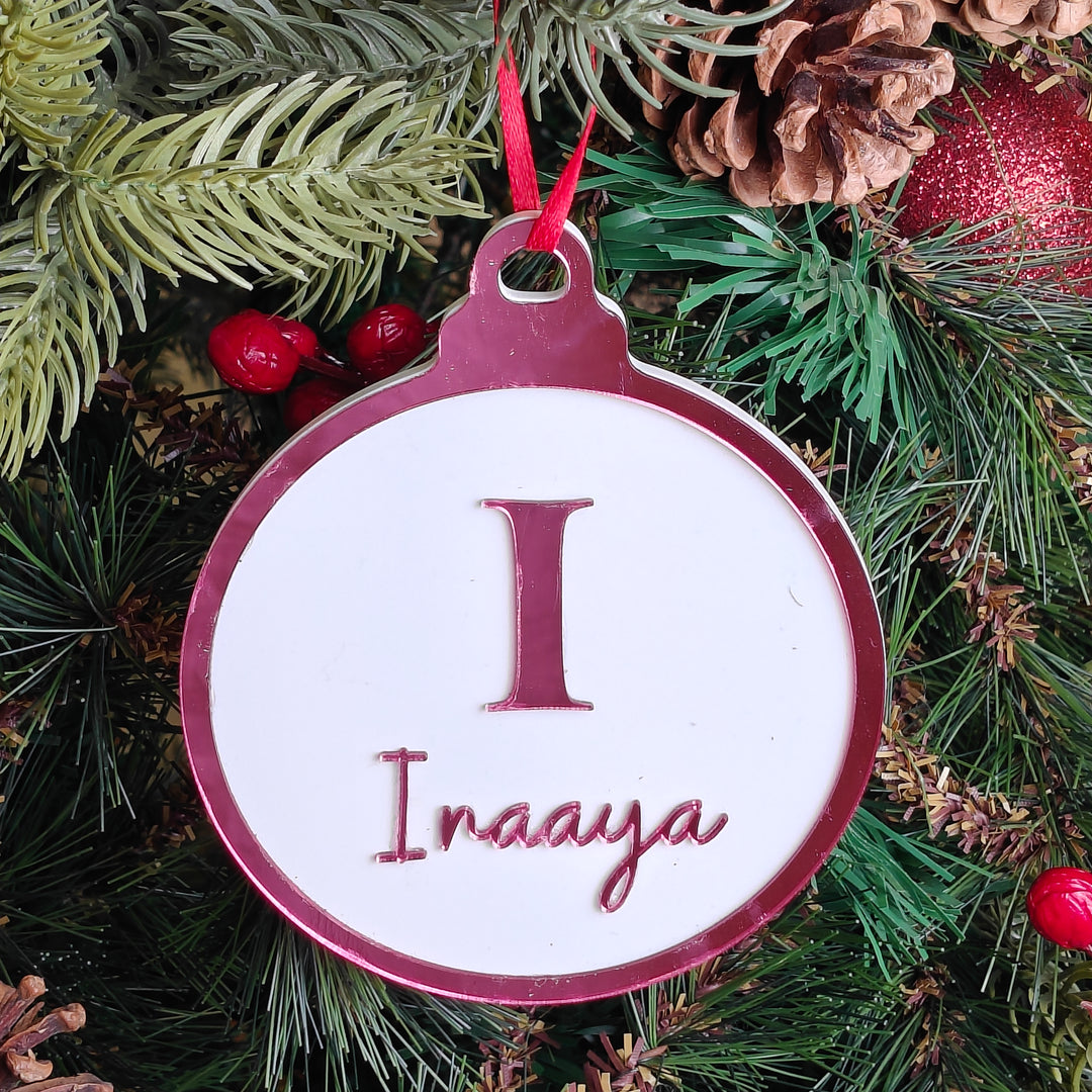 Initial & Name Bauble Ornament
