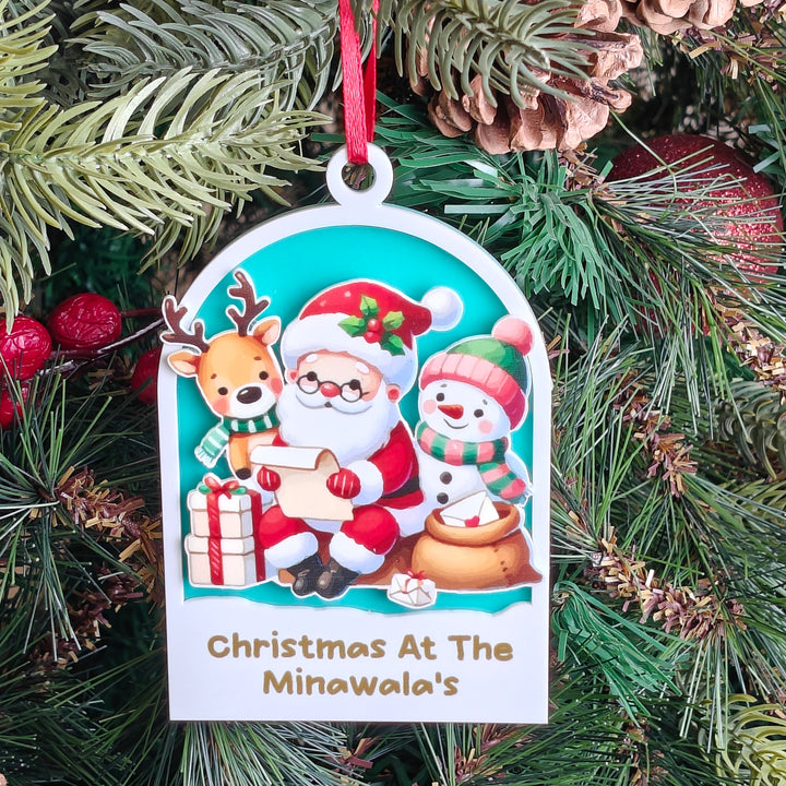 Santa & Friends Family Ornament