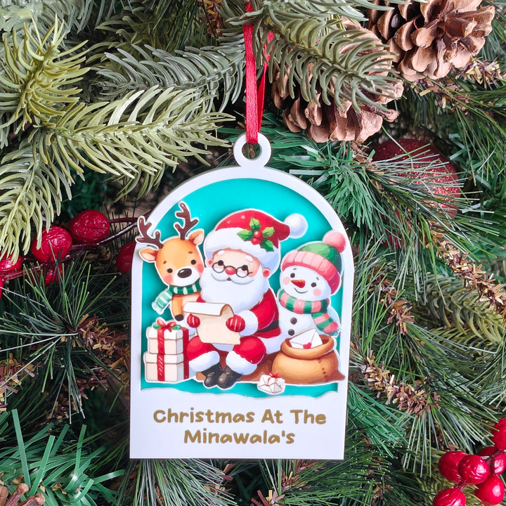 Santa & Friends Family Ornament