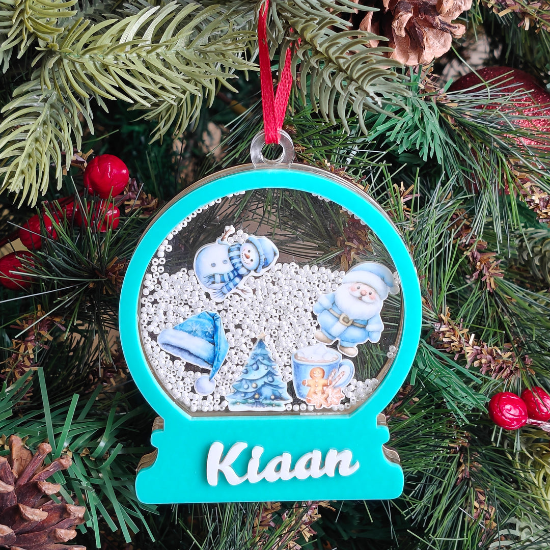 Icy Christmas Shaker Ornament