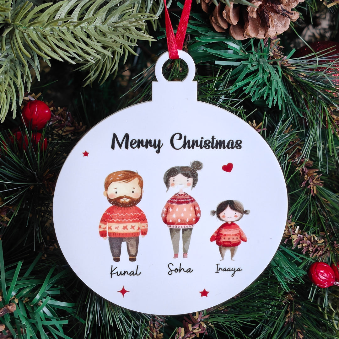 Christmas Family Sketch Ornament