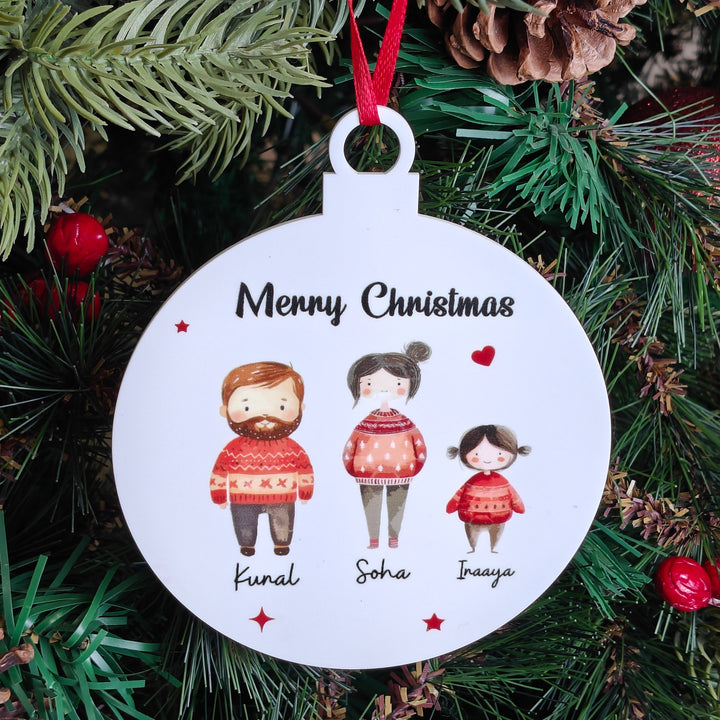 Christmas Family Sketch Ornament