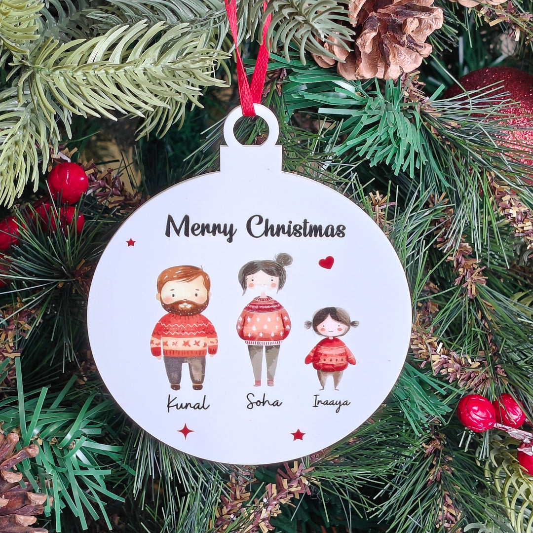 Christmas Family Sketch Ornament