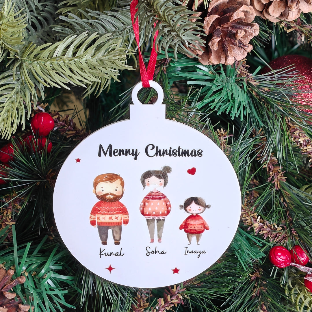 Christmas Family Sketch Ornament