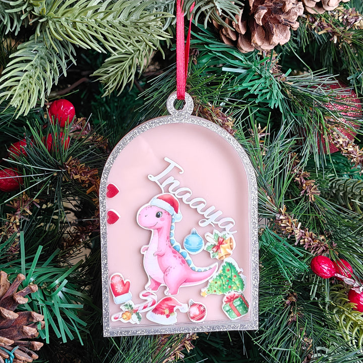 Holiday Dino Magic Shaker Ornament