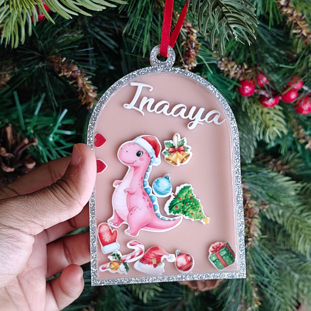 Holiday Dino Magic Shaker Ornament