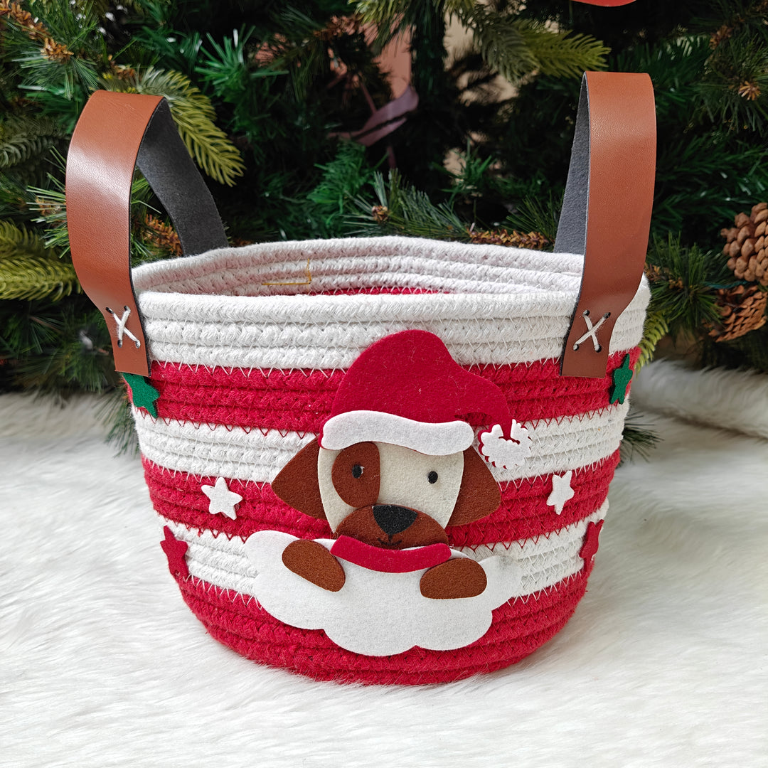 Babble Wrap Jute Cotton Storage Basket - Jolly Doggo