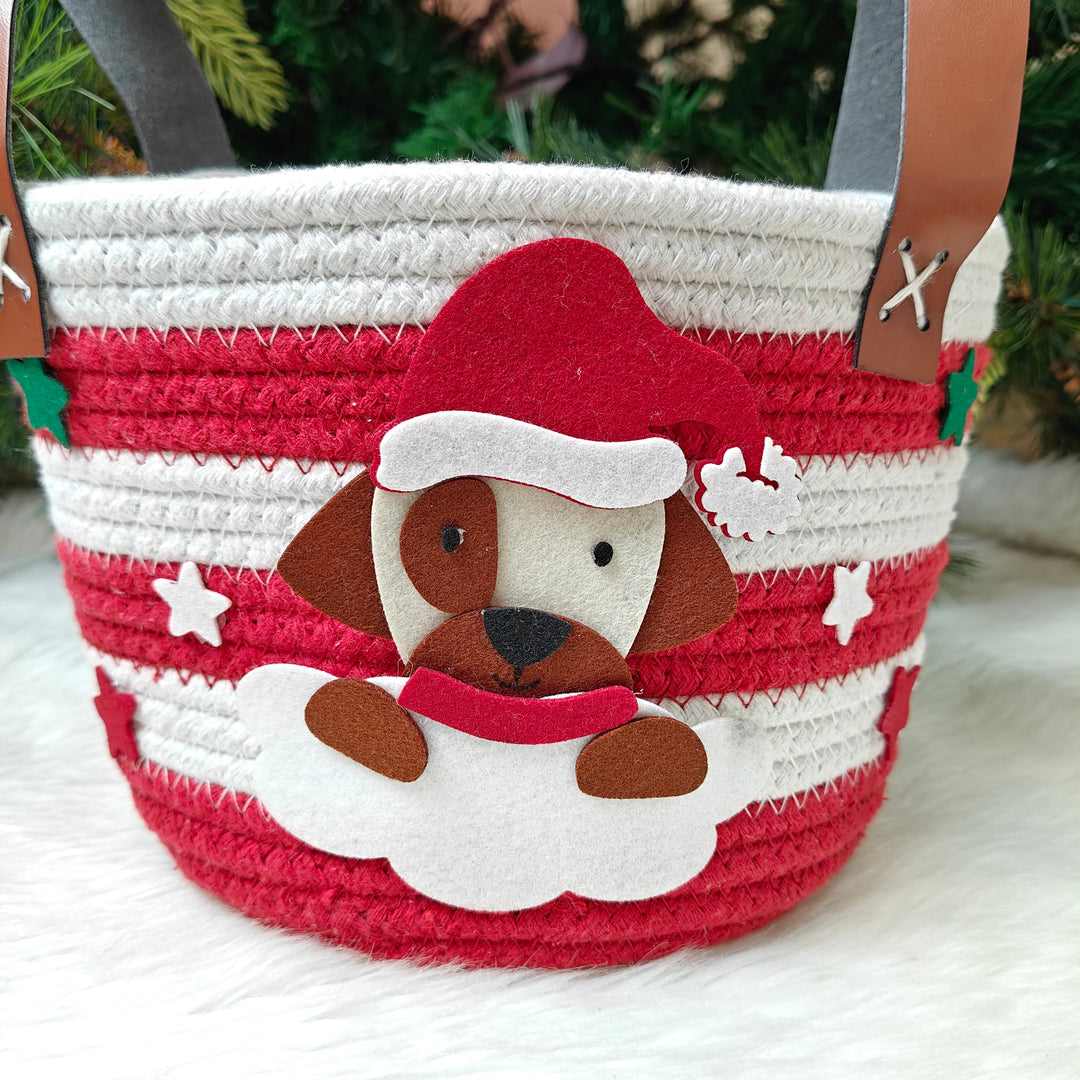Babble Wrap Jute Cotton Storage Basket - Jolly Doggo
