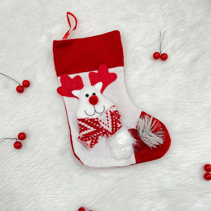 Babble Wrap Crochet Comfort Mini Stocking (Reindeer)