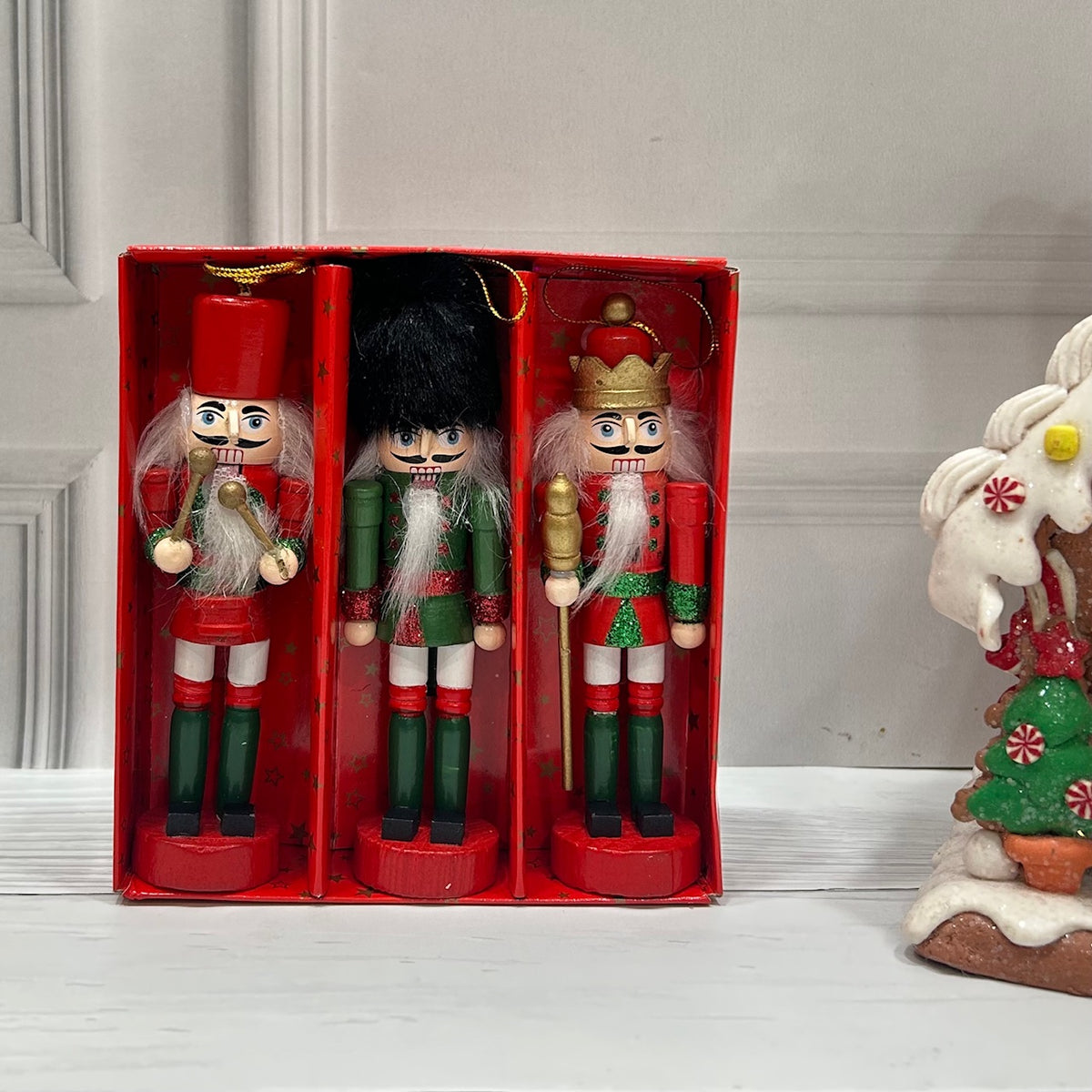 Babble Wrap Glitter Nutcracker Ornaments (Set of 3)