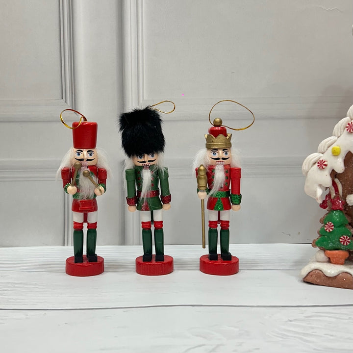Babble Wrap Glitter Nutcracker Ornaments (Set of 3)