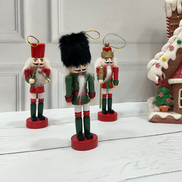 Babble Wrap Glitter Nutcracker Ornaments (Set of 3)