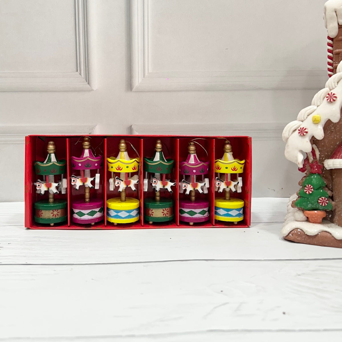 Babble Wrap Whirlwind Wonder Carousel Ornaments (Set of 6)