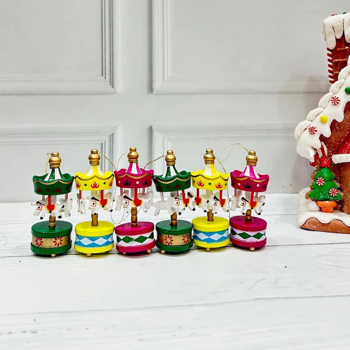 Babble Wrap Whirlwind Wonder Carousel Ornaments (Set of 6)