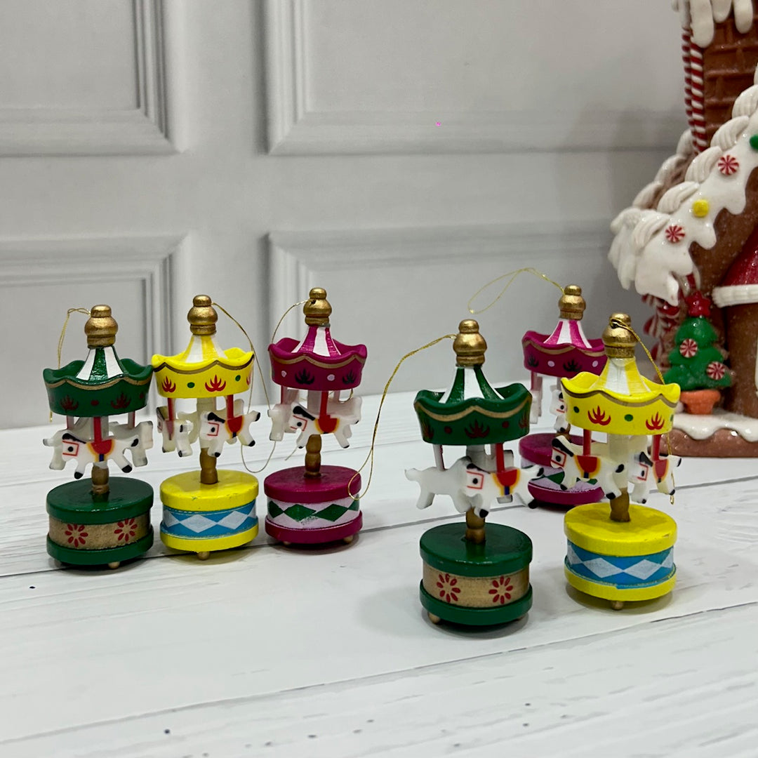 Babble Wrap Whirlwind Wonder Carousel Ornaments (Set of 6)