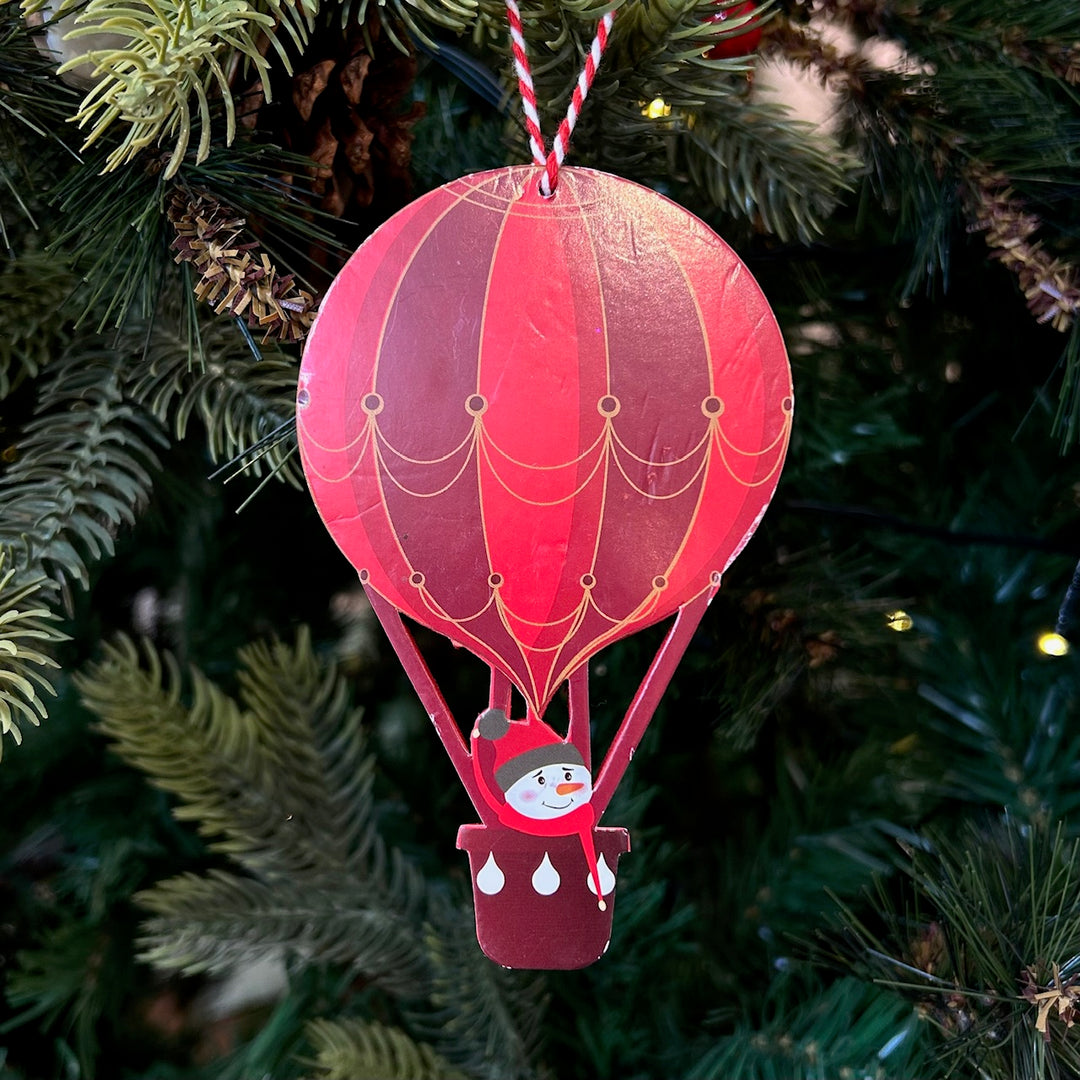 Hot Air Balloon Adventure Ornaments (Snowman)
