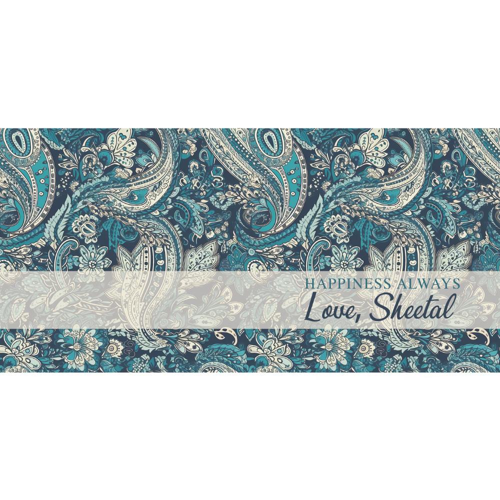 Turquoise Paisley Gift Envelopes