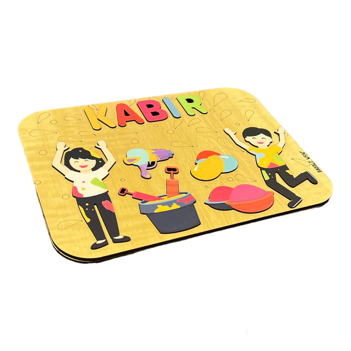 Holi Wooden Name Puzzle- Rang Rasiya