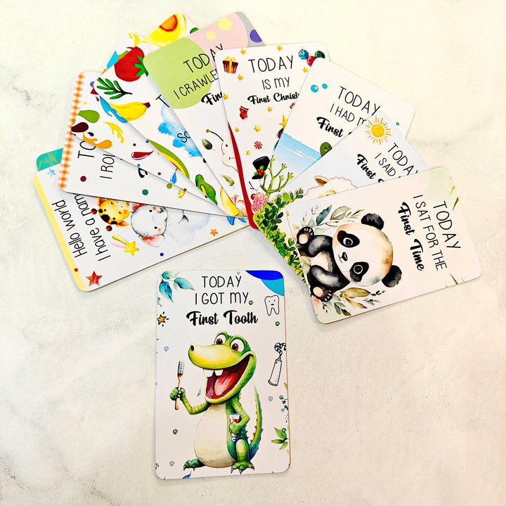 Whimsical Baby Milestone Cards – Pack of 30