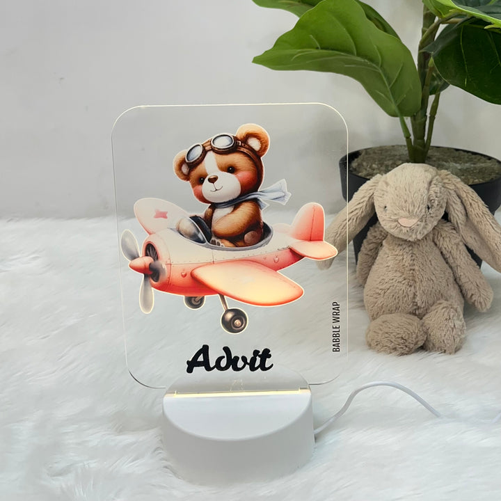 Acrylic LED Night Lamp - Teddy's Sky Ride