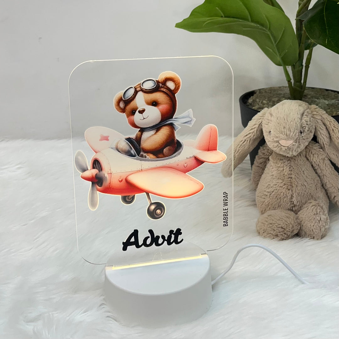 Acrylic LED Night Lamp - Teddy's Sky Ride