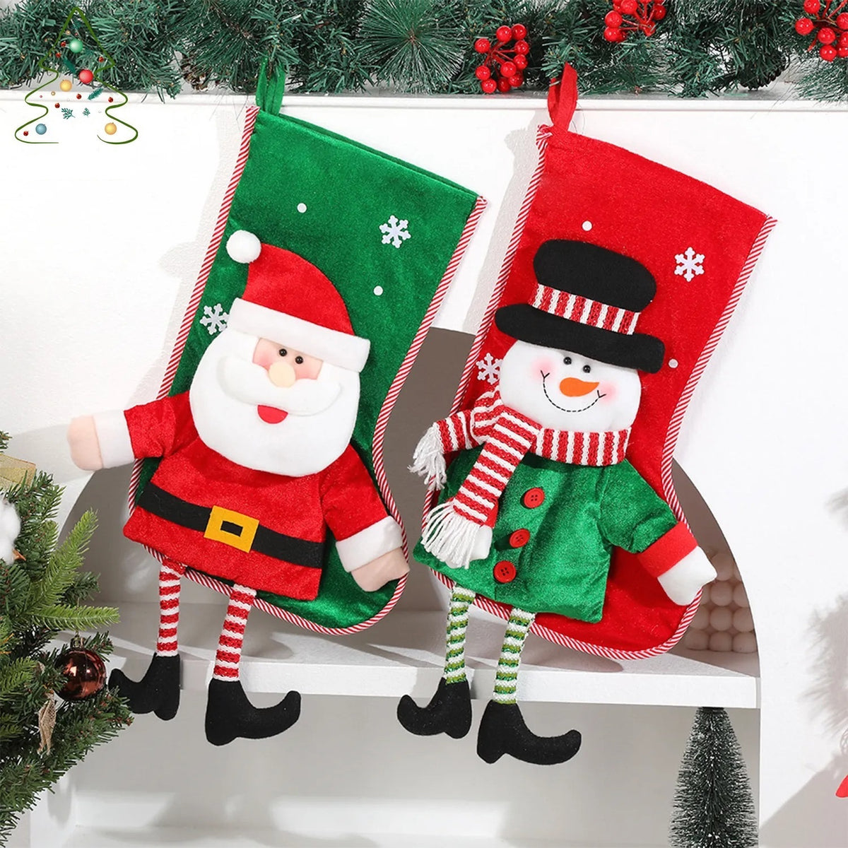 Babble Wrap Dangling Legs Stocking (Snowman’s Delight)