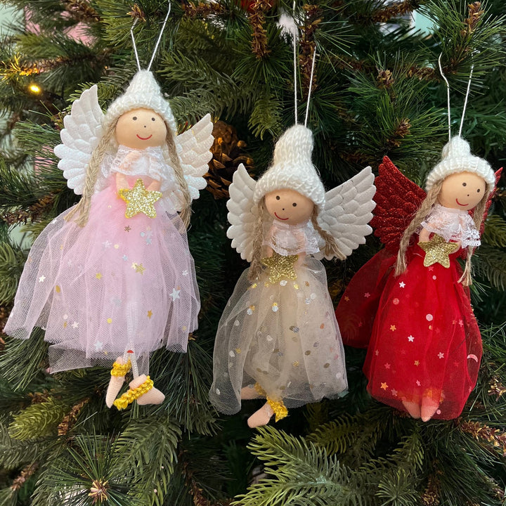 Babble Wrap Angel Wings Ornaments (Set of 3)