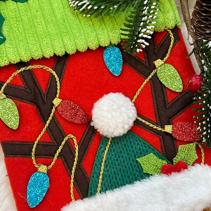 Babble Wrap Luxury Mistletoe Stocking (Reindeer)