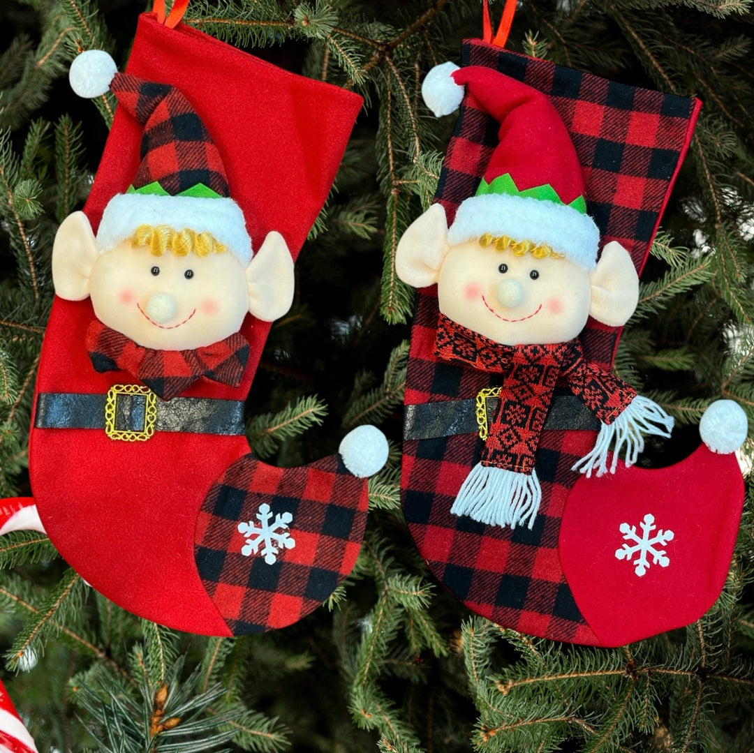 Babble Wrap Luxe Elf Stocking (Set of 2)