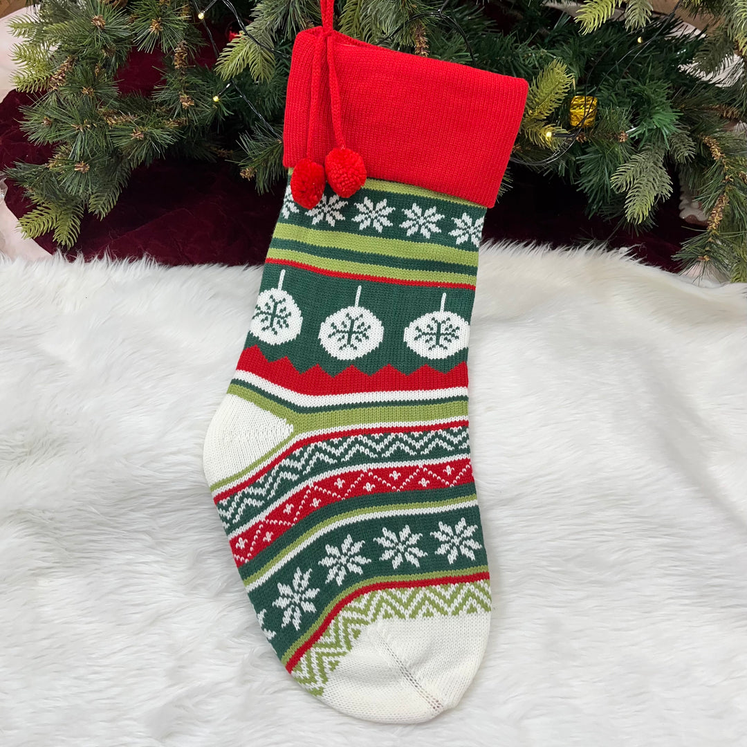 Babble Wrap Handwoven Knitted Stocking (Floral Fantasy)