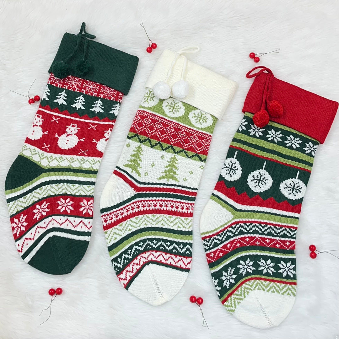 Babble Wrap Handwoven Knitted Stocking (Set of 3)