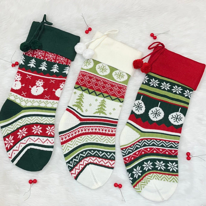 Babble Wrap Handwoven Knitted Stocking (Set of 3)