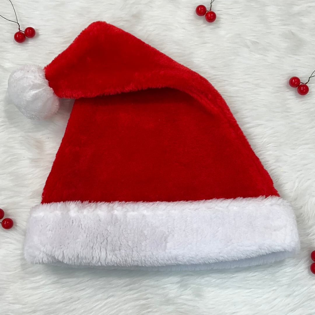 Babble Wrap Thick Plush Santa Hat (Adults)