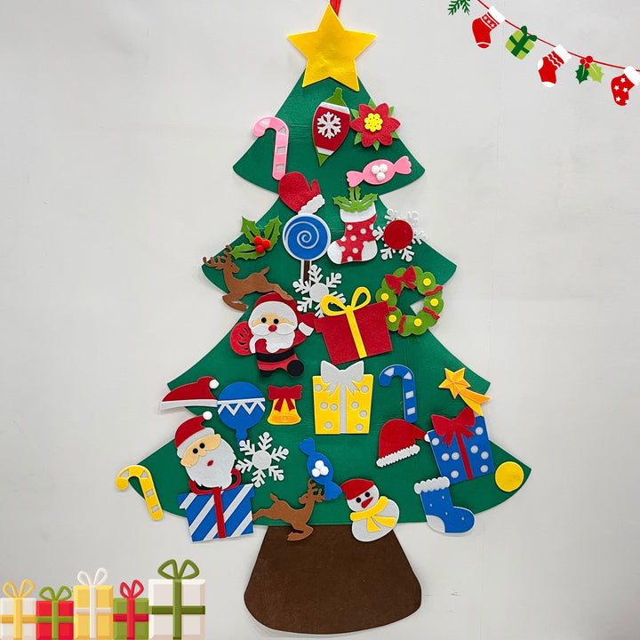 Babble Wrap 40" Felt DIY Christmas Tree With 25 Ornaments