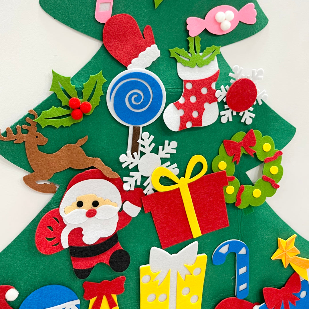 Babble Wrap 40" Felt DIY Christmas Tree With 25 Ornaments