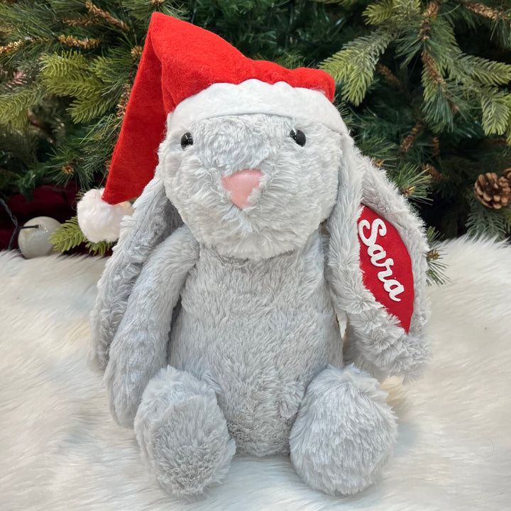 Personalised Christmas Big Bunny - Grey