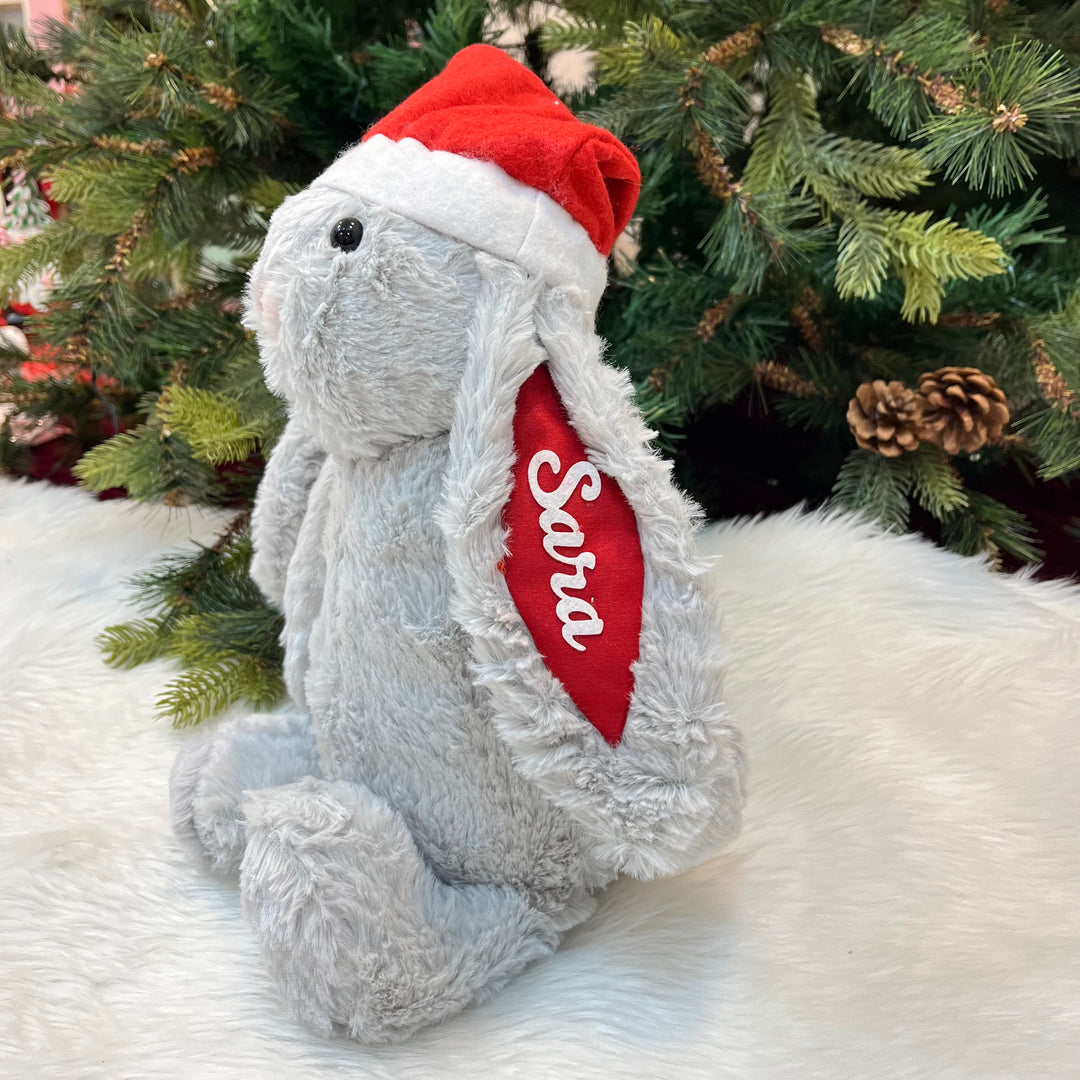 Personalised Christmas Big Bunny - Grey