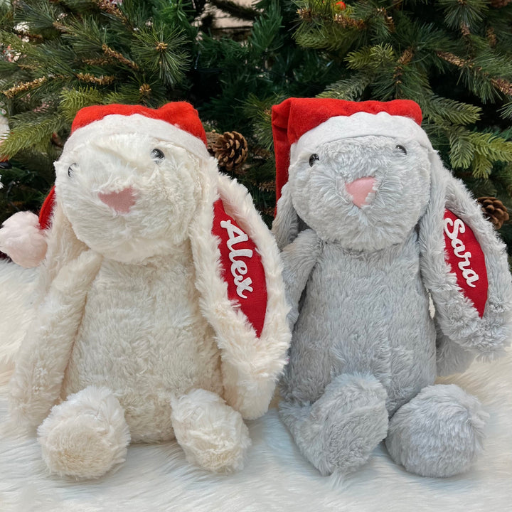 Personalised Christmas Big Bunny - Grey