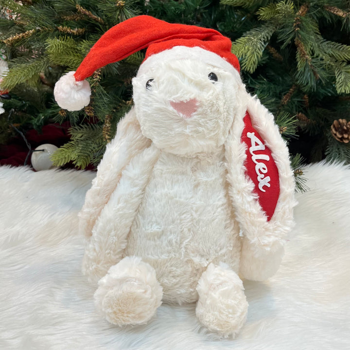 Personalised Christmas Big Bunny - White