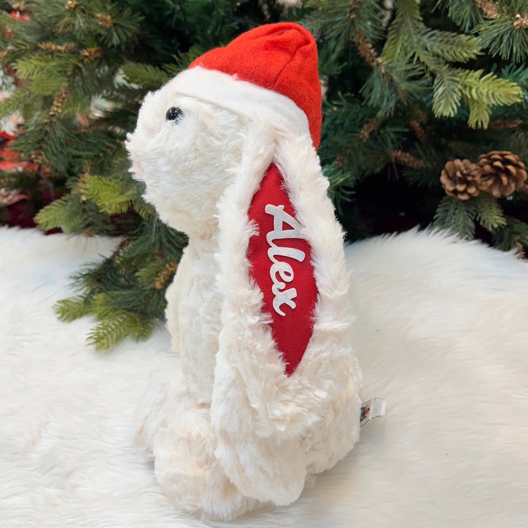 Personalised Christmas Big Bunny - White