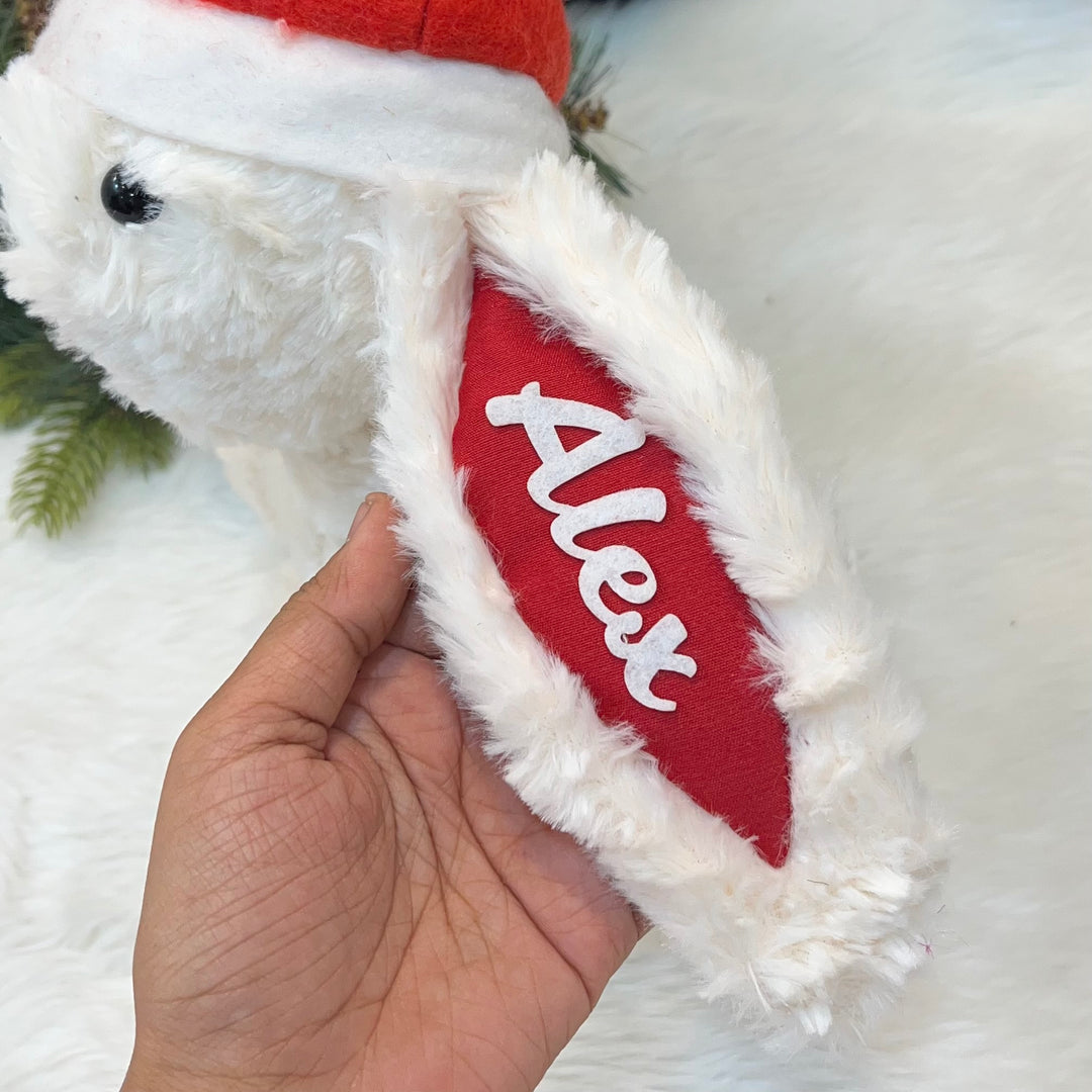 Personalised Christmas Big Bunny - White