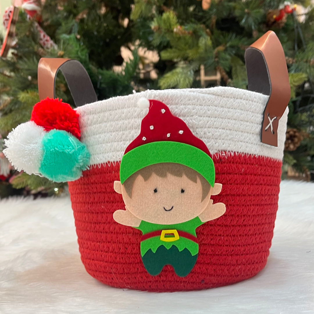 Babble Wrap Jute Cotton Storage Basket - Elf Haven