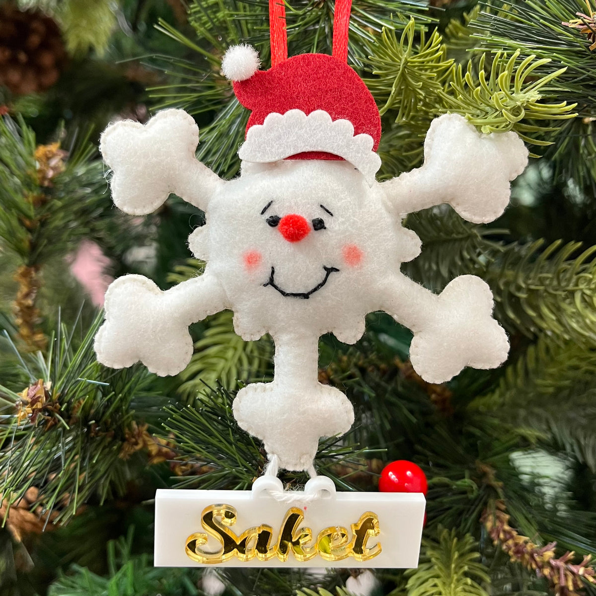 Babble Wrap Snowflake Felt Ornament