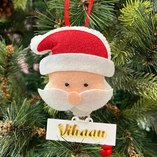 Babble Wrap Santa Felt Ornament
