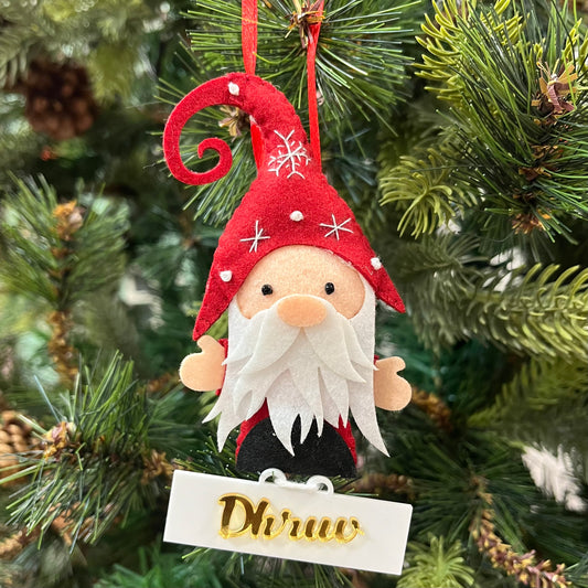 Babble Wrap Gnome Felt Ornament