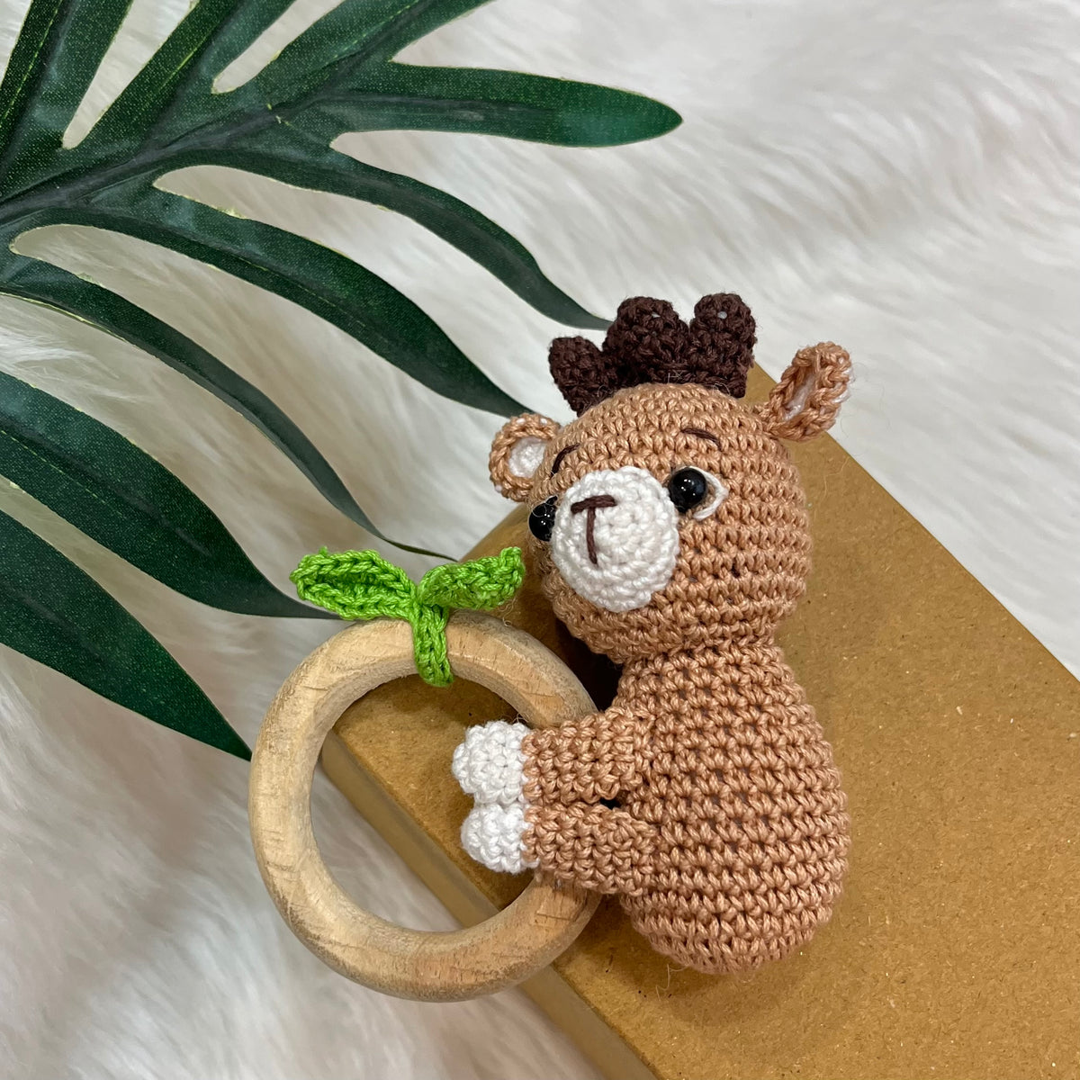 Crochet Rattle - Reindeer