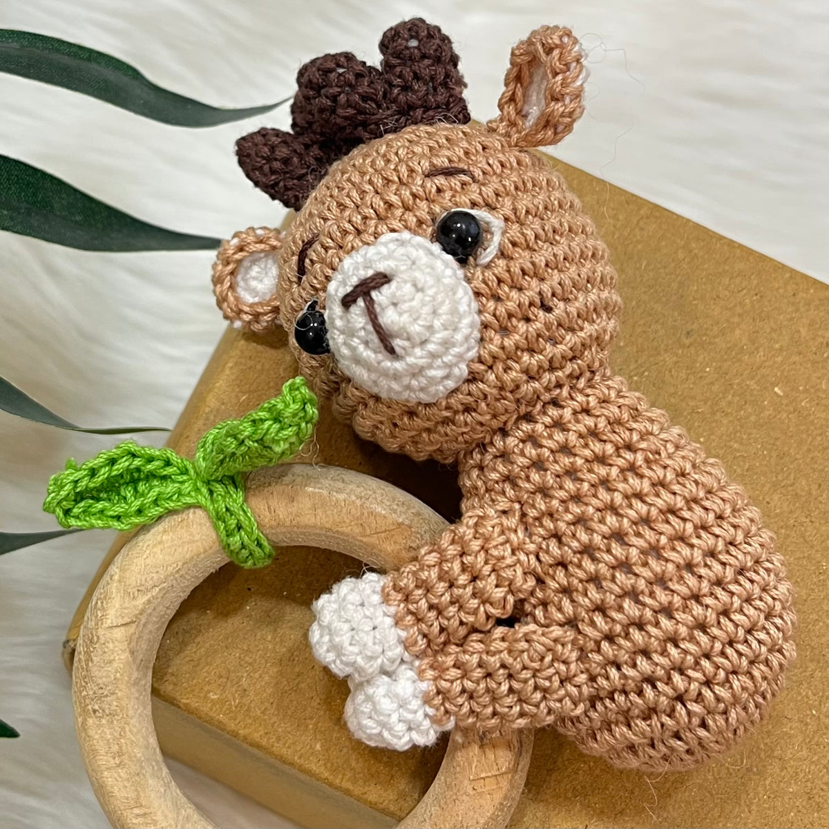 Crochet Rattle - Reindeer
