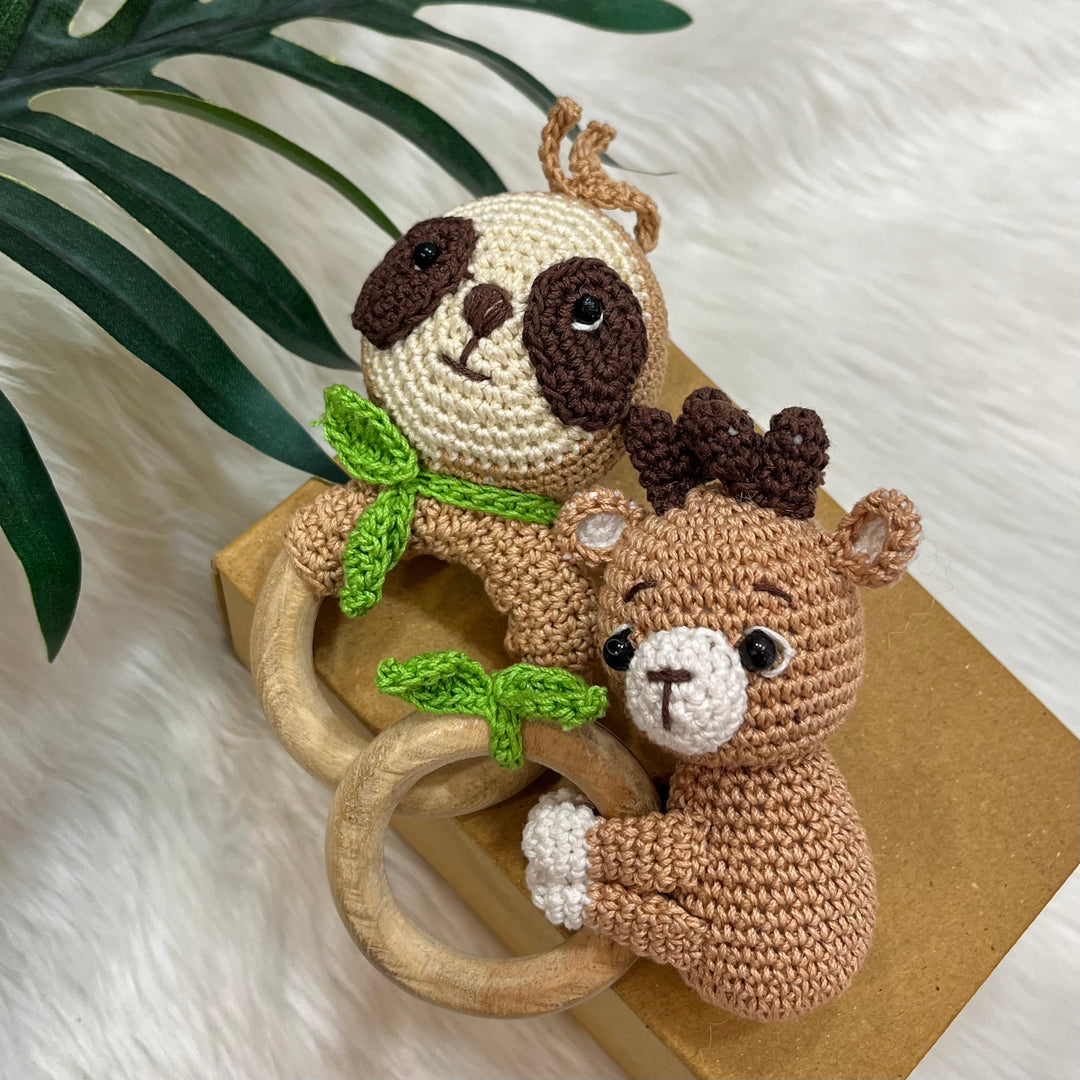 Crochet Rattle - Reindeer