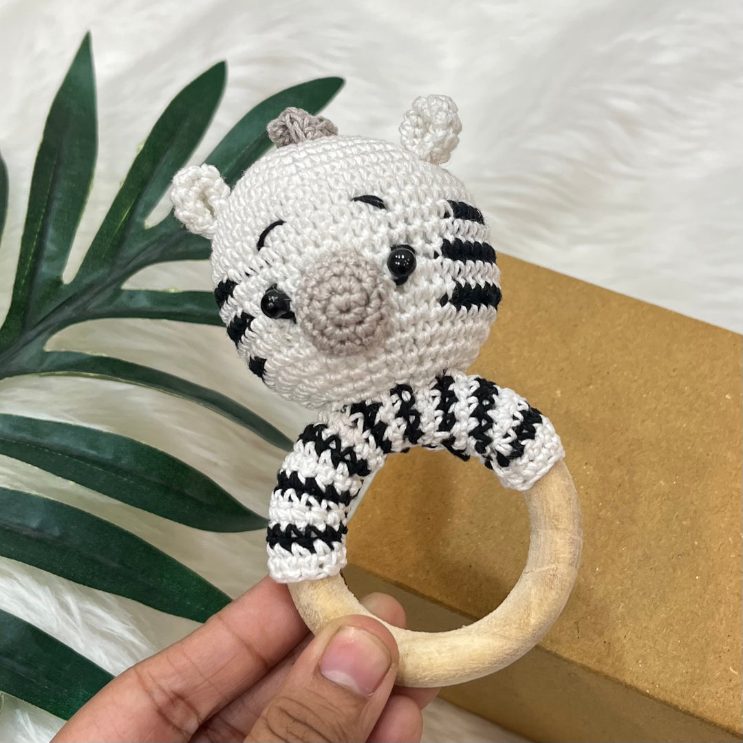 Crochet Rattle - Panda